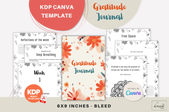 Canva Gratitude Journal, KDP Interior