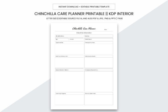 Chinchilla Care Planner Kdp Interior