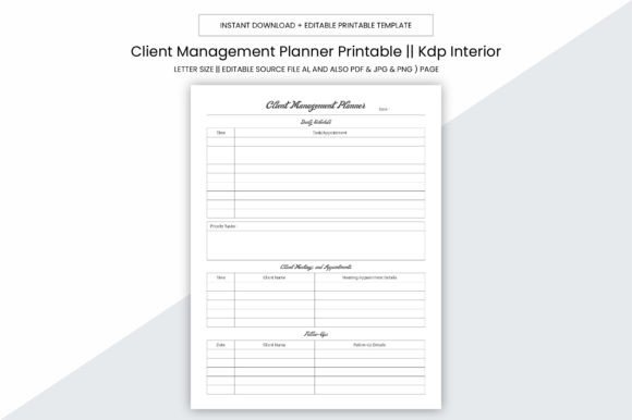 Client Management Planner Kdp Interior