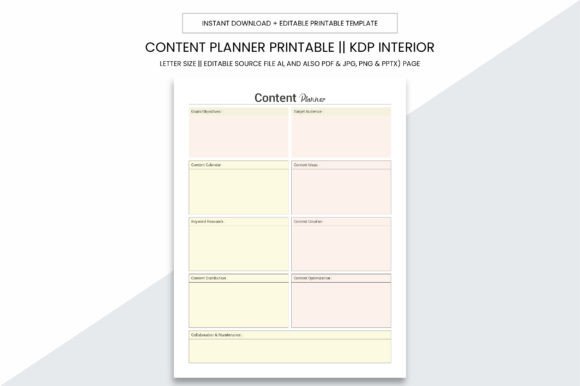 Content Planner Kdp Interior: Your All-in-One Printable Framework for Clarity, Consistency, and Control
