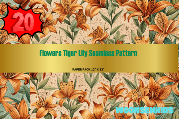 Flowers Tiger Lily Seamless