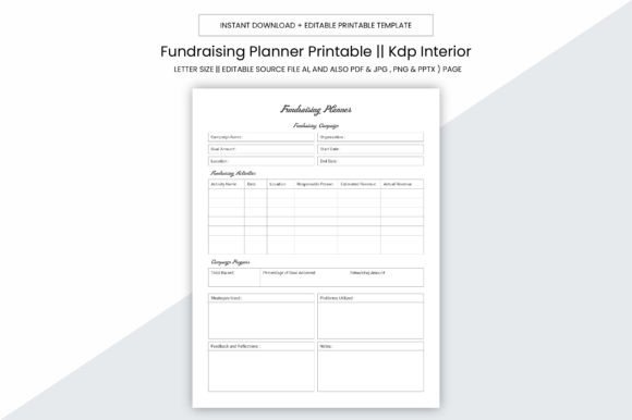 Fundraising Planner KDP Interior
