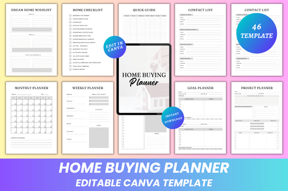 Home Buying Planner Canva KDP Interior