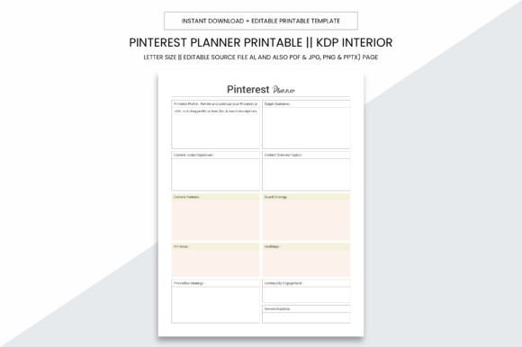 Pinterest Planner KDP Interior