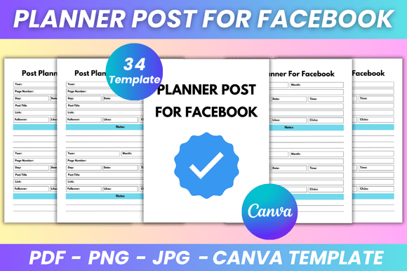 Post Planner for Facebook Canva KDP Interior