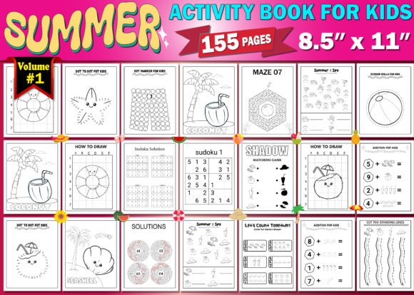 Summer Activity Book for Kids Vol - 1
