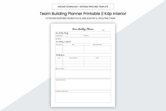 Team Building Planner KDP Interior: A Practical, Print-Ready Resource for Planners and Creators
