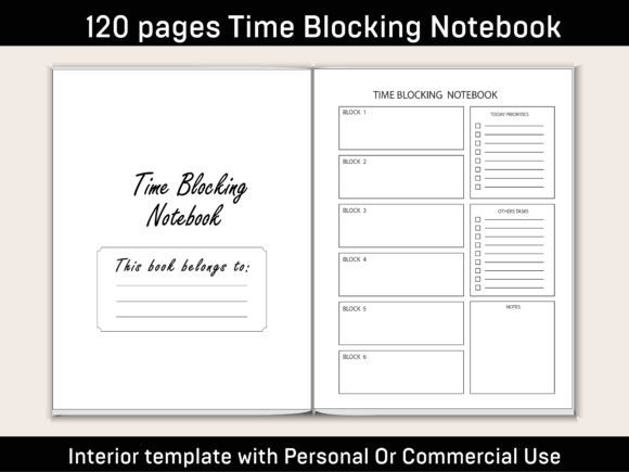 Time Blocking Notebook KDP Interior V-05